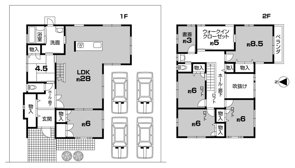 Floor plan. 42,800,000 yen, 6LDK + S (storeroom), Land area 198.38 sq m , Building area 166.34 sq m