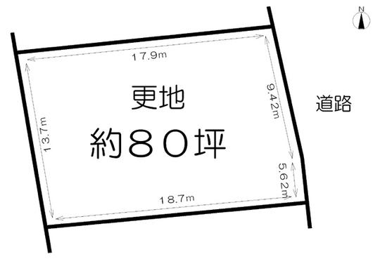 Compartment figure. Land price 28 million yen, Land area 265 sq m