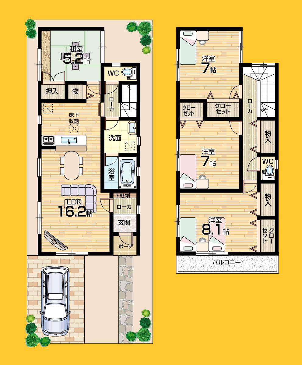Floor plan. 23,900,000 yen, 4LDK, Land area 120.1 sq m , 4LDK of building area 102.86 sq m room