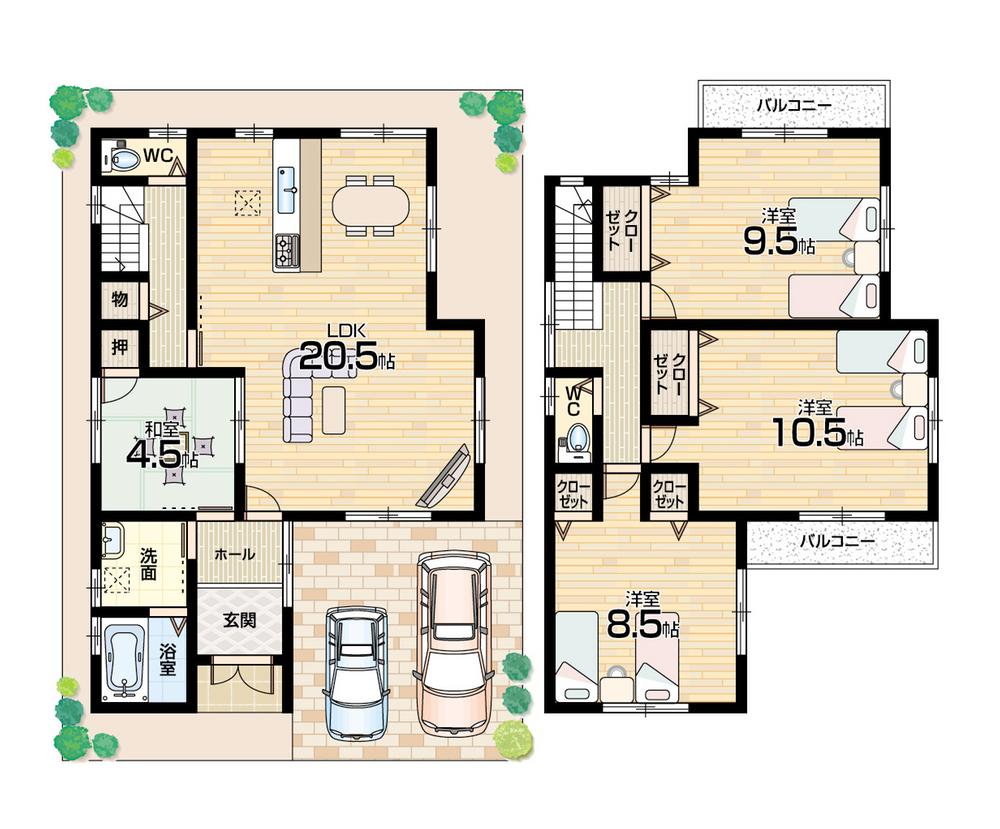 Floor plan. (Phase 2 No. 35 locations), Price 26,100,000 yen, 4LDK, Land area 120.7 sq m , Building area 119.07 sq m