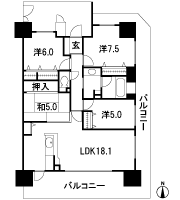 Floor: 4LDK, the area occupied: 91.3 sq m, Price: TBD
