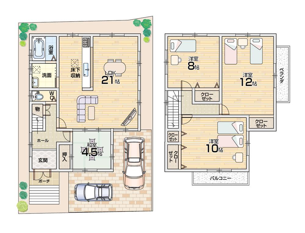 Floor plan. 26,100,000 yen, 4LDK, Land area 120.21 sq m , Building area 119.88 sq m floor plan