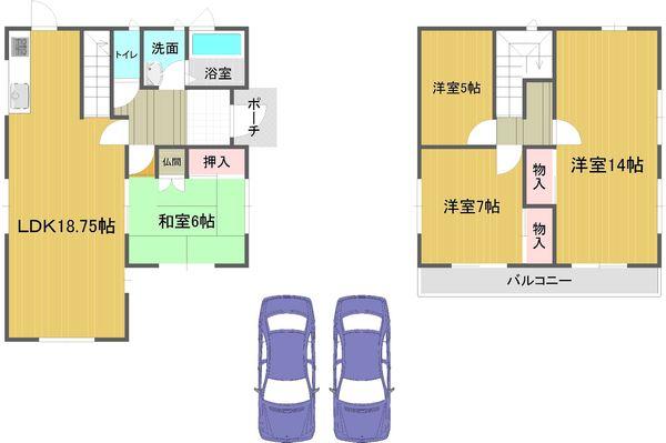 Floor plan. 33,800,000 yen, 4LDK, Land area 202.99 sq m , Building area 113.44 sq m