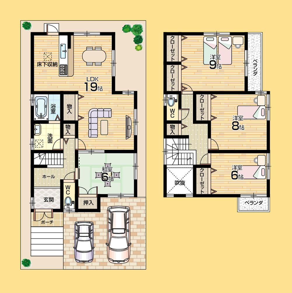 Floor plan. (No. 7 locations), Price 23.6 million yen, 4LDK, Land area 115.87 sq m , Building area 115.43 sq m