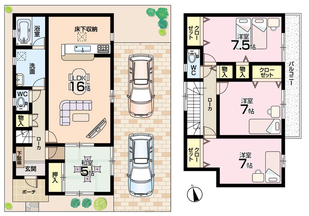 Floor plan. (8 Building), Price 22,900,000 yen, 4LDK, Land area 100.81 sq m , Building area 100.44 sq m
