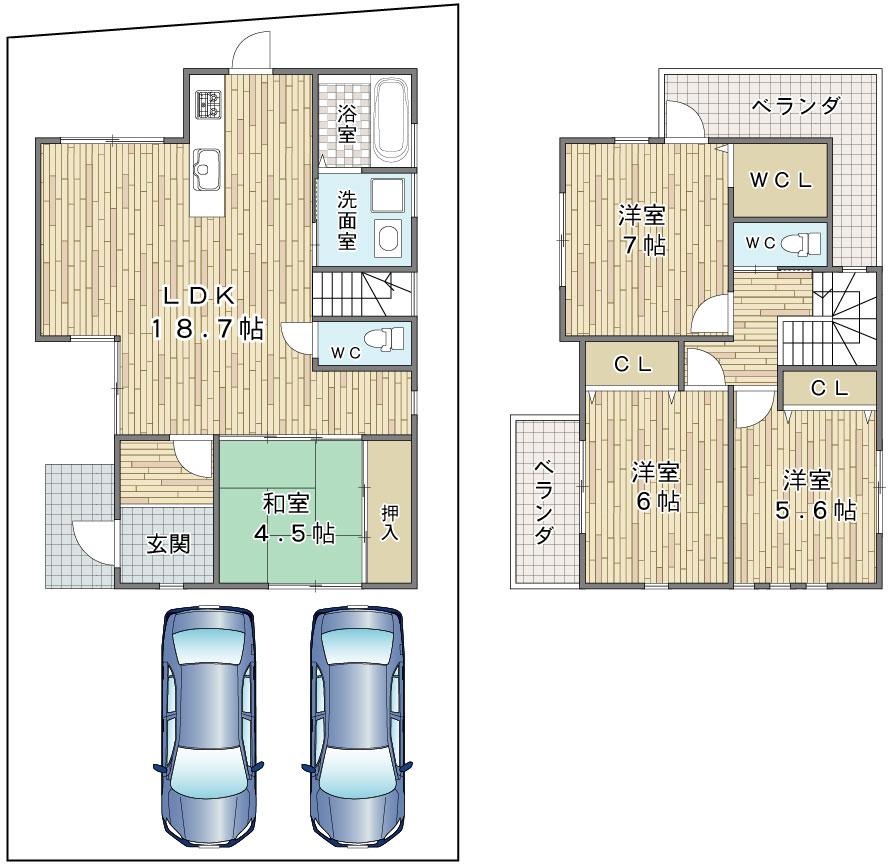 Floor plan. (No. 1 point), Price 30,800,000 yen, 4LDK, Land area 121.22 sq m , Building area 97.95 sq m
