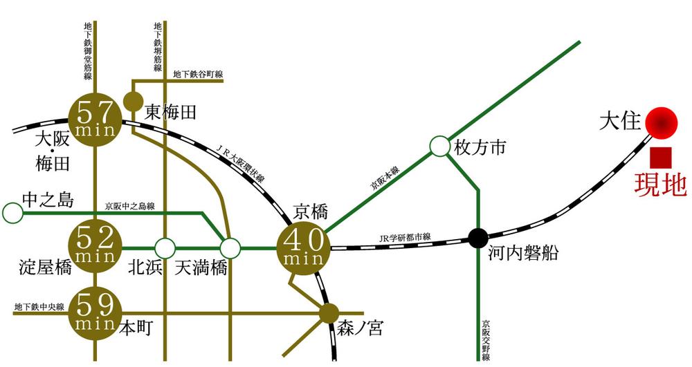 route map. Route table from Ōsumi Station