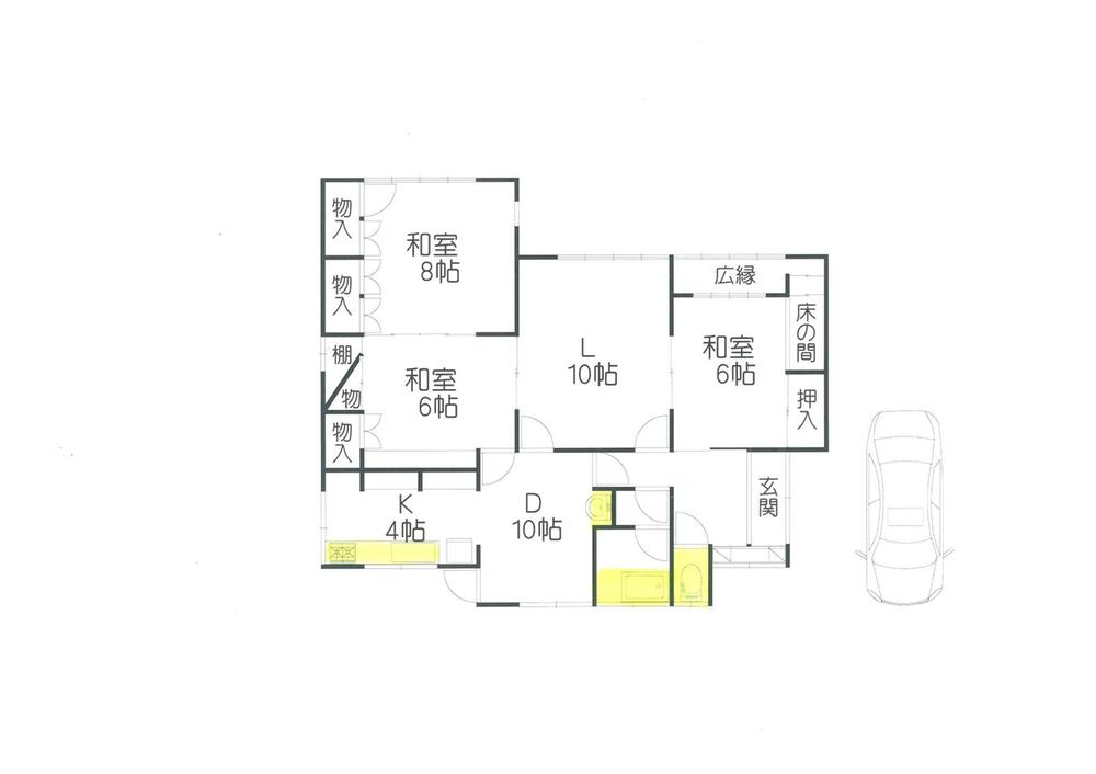 Floor plan. 19,800,000 yen, 5DK, Land area 406.85 sq m , Building area 96.88 sq m