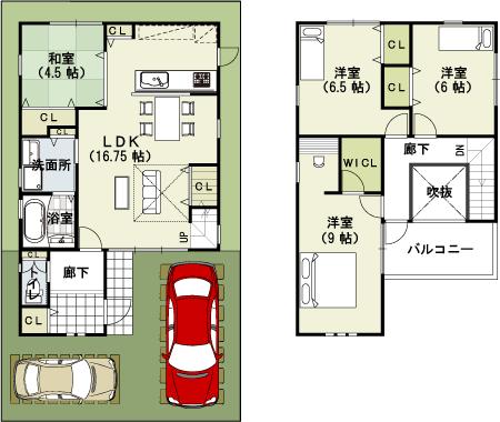 Floor plan. 24,800,000 yen, 4LDK, Land area 101.3 sq m , Building area 99.63 sq m