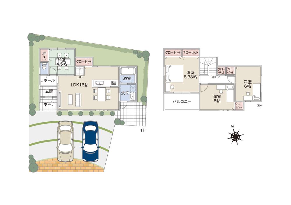 Floor plan. Bright is a lot of light by inserting from blow LDK