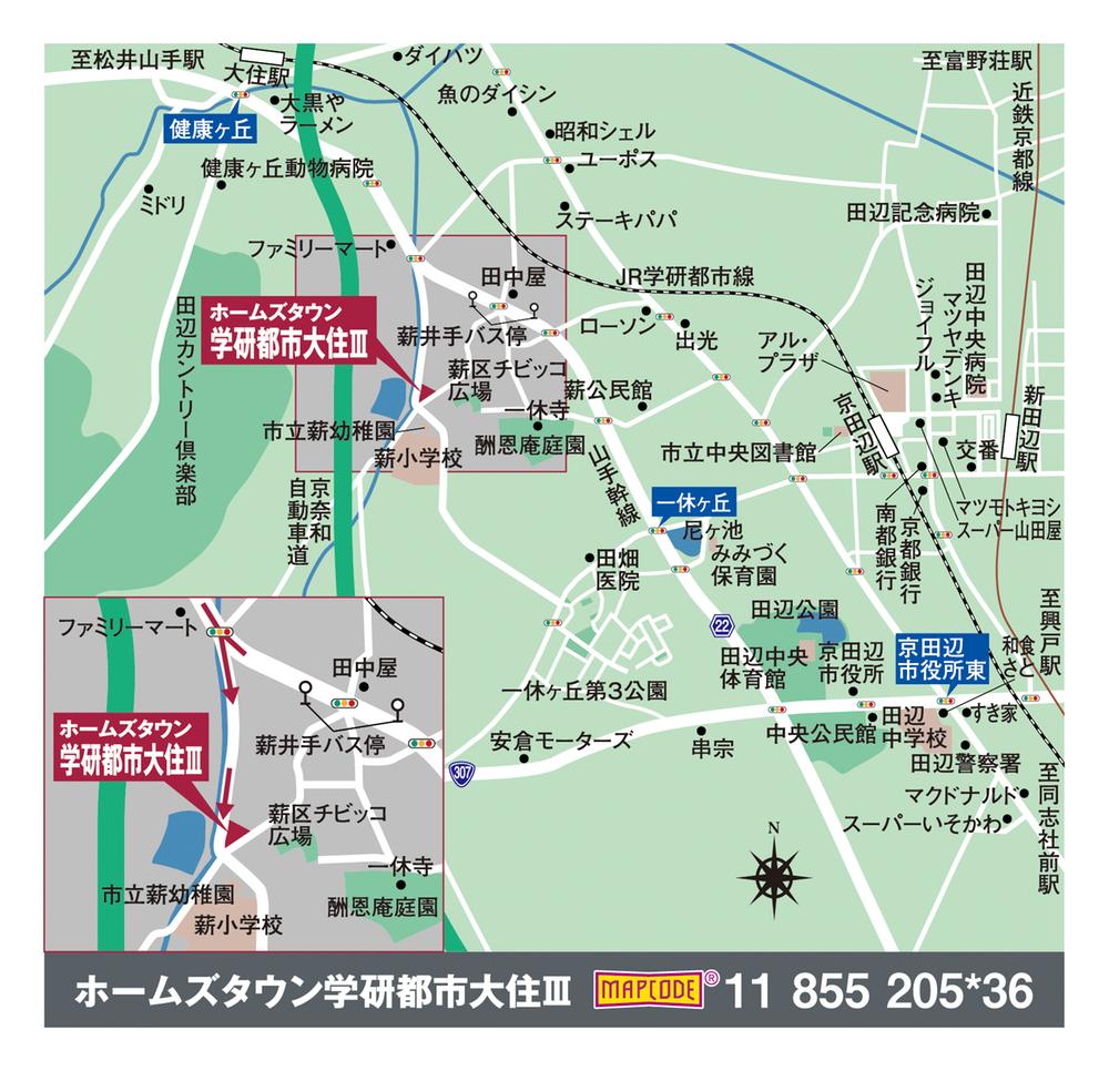 Local guide map. map