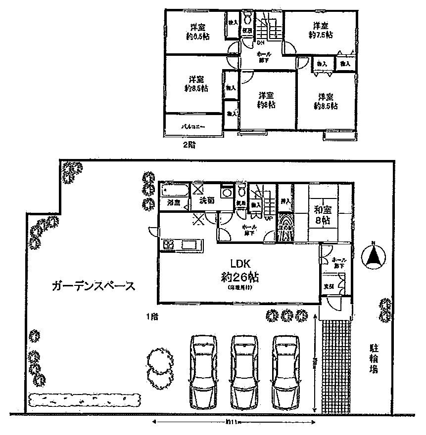 Floor plan. 68 million yen, 6LDK, Land area 400.41 sq m , Building area 168.1 sq m