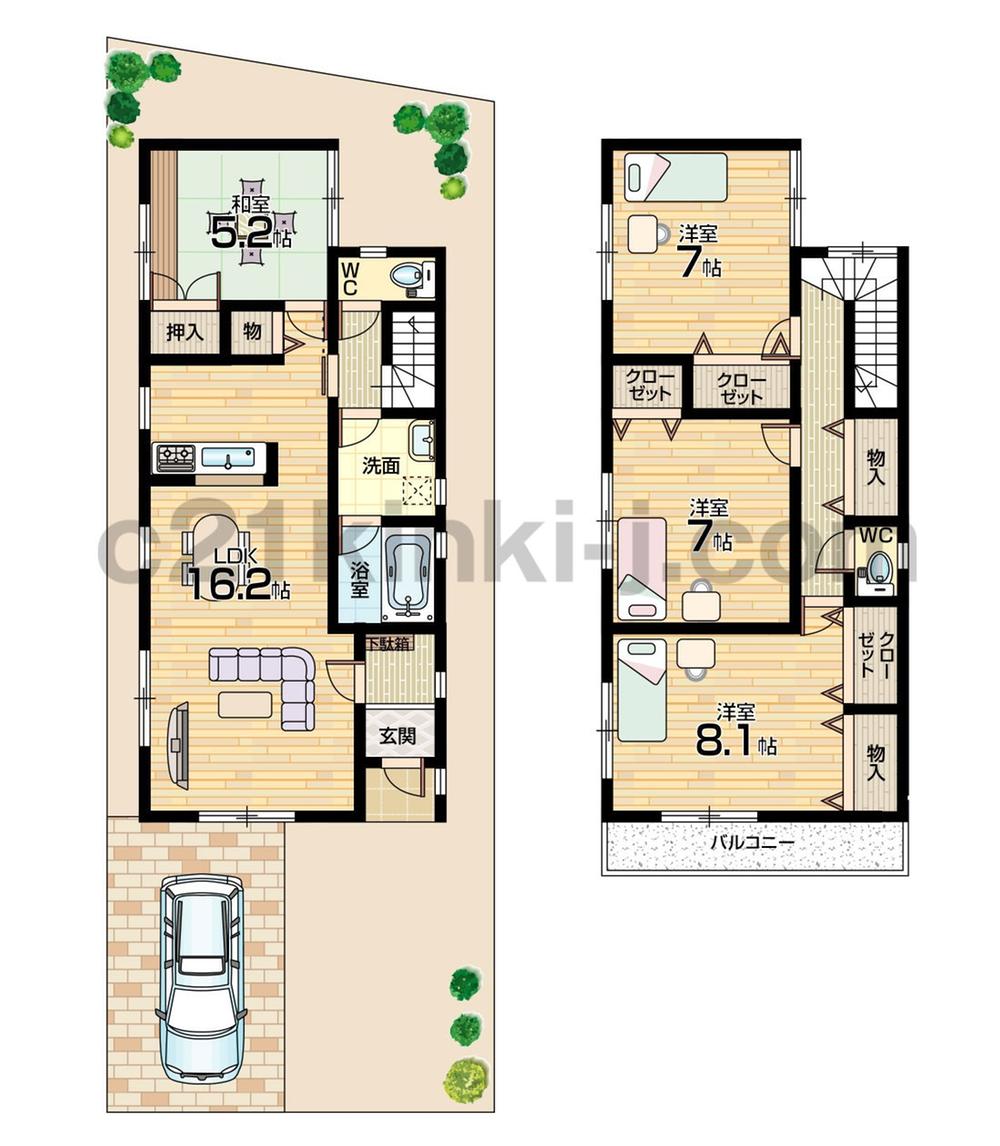 Floor plan. 23,900,000 yen, 4LDK, Land area 120.1 sq m , Building area 102.86 sq m