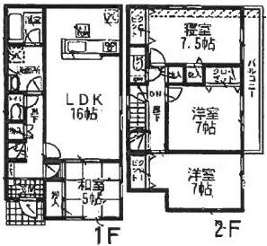 Floor plan. 22,900,000 yen, 4LDK, Land area 100.81 sq m , Building area 100.44 sq m 4LDK! South daylighting! All room 6 quires more! 