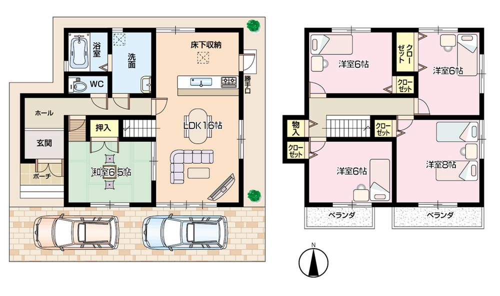 Floor plan. (No. 3 locations), Price 23.8 million yen, 5LDK, Land area 110.55 sq m , Building area 108.9 sq m