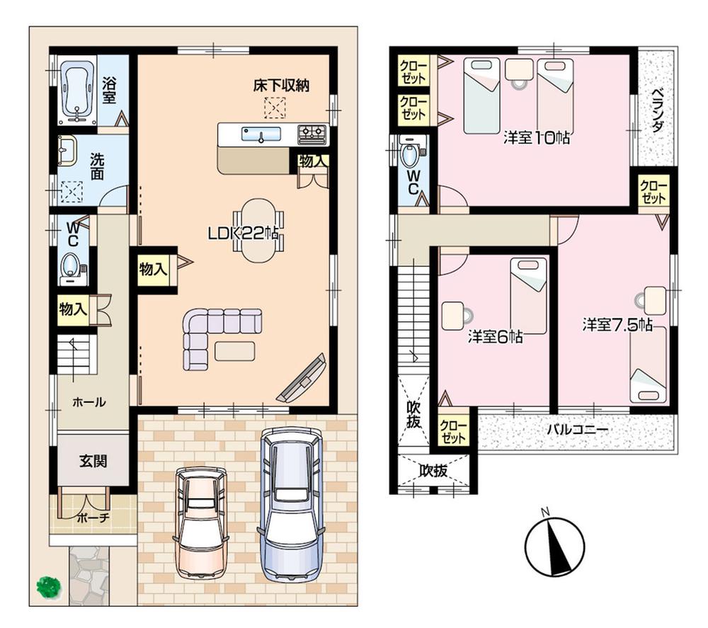 Floor plan. (No. 28 locations), Price 22,300,000 yen, 3LDK, Land area 104.66 sq m , Building area 102.87 sq m