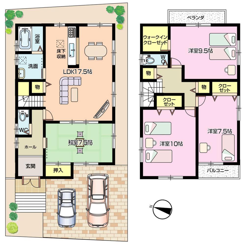 Floor plan. (No. 34 locations), Price 26.2 million yen, 4LDK, Land area 120.95 sq m , Building area 119.88 sq m