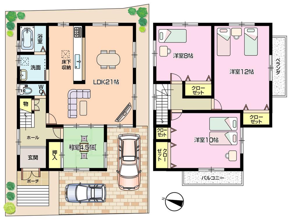 Floor plan. (No. 36 locations), Price 26,100,000 yen, 4LDK, Land area 120.21 sq m , Building area 119.88 sq m