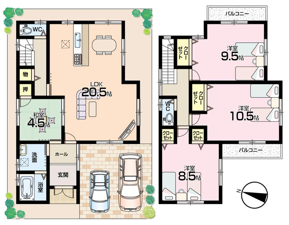 Floor plan. (No. 35 locations), Price 26,100,000 yen, 4LDK, Land area 120.7 sq m , Building area 119.07 sq m