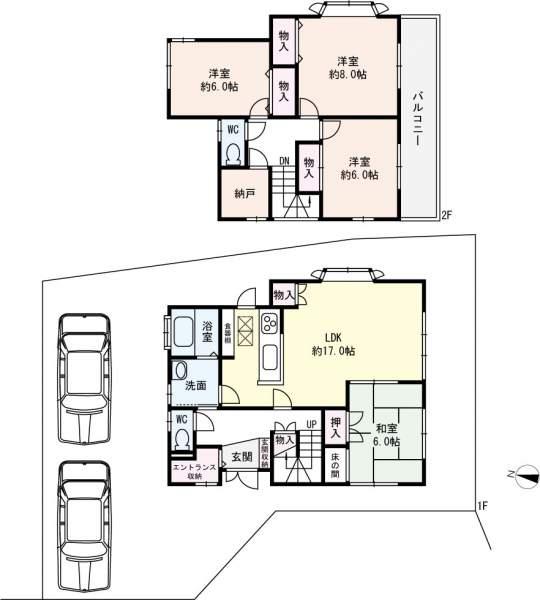 Floor plan. 42,800,000 yen, 4LDK+S, Land area 155.6 sq m , Building area 115.37 sq m building about 34.89 square meters April 1999 architecture PanaHome construction building 