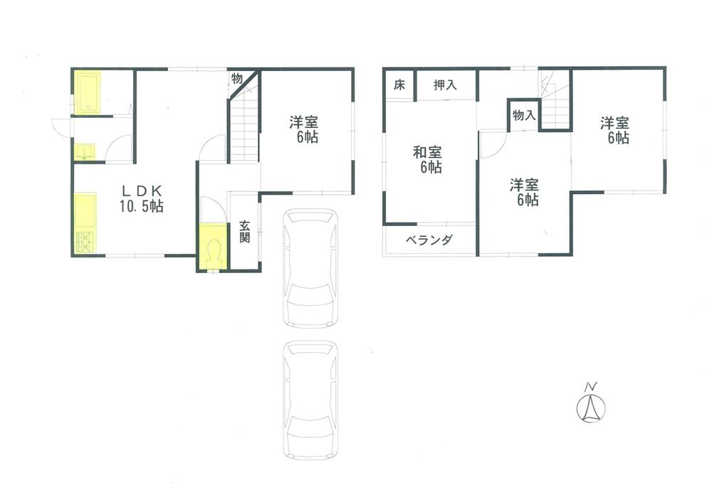 Floor plan. 11.8 million yen, 4LDK, Land area 89.33 sq m , Building area 73.98 sq m
