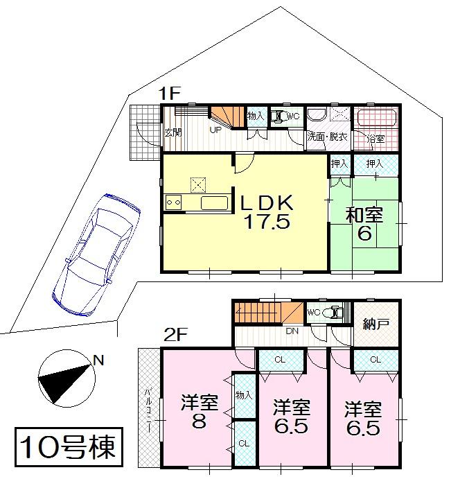 Floor plan. (No. 10 locations), Price 24,800,000 yen, 4LDK, Land area 151.8 sq m , Building area 108.13 sq m