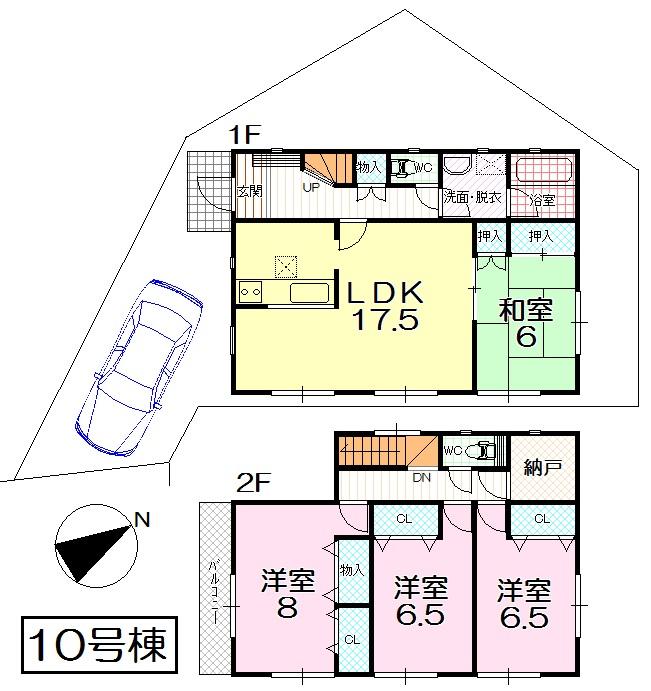 Floor plan. 24,800,000 yen, 4LDK+S, Land area 151.8 sq m , Building area 108.13 sq m