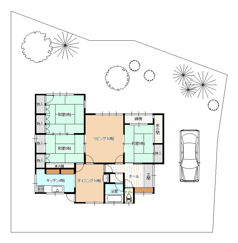 Floor plan. 19,800,000 yen, 3LDK, Land area 406.85 sq m , Building area 96.88 sq m