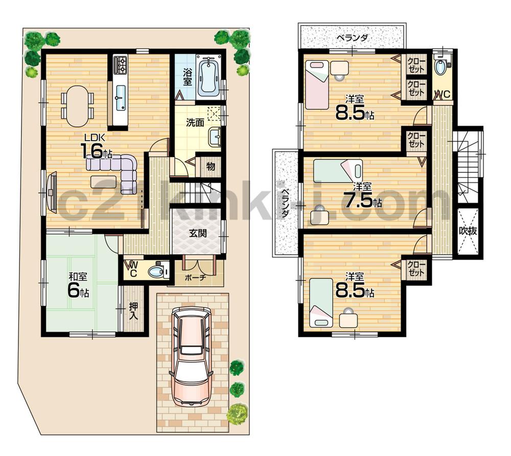 Floor plan. 23.8 million yen, 4LDK, Land area 108.01 sq m , Building area 55.89 sq m