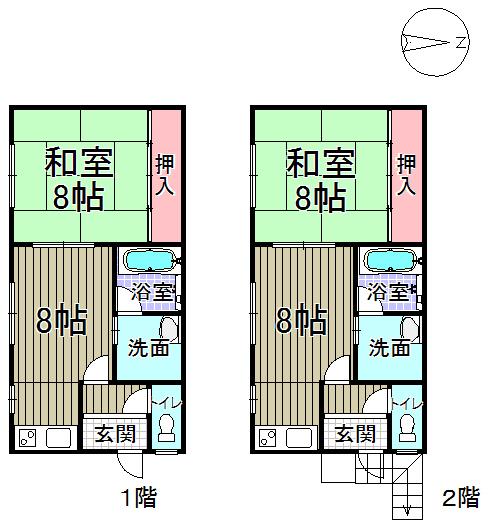 Floor plan. 12 million yen, 1DK, Land area 64.53 sq m , Building area 83.2 sq m