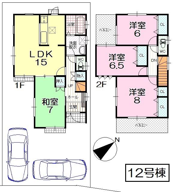 Floor plan. (12 Building), Price 28.8 million yen, 4LDK, Land area 110.31 sq m , Building area 99.36 sq m