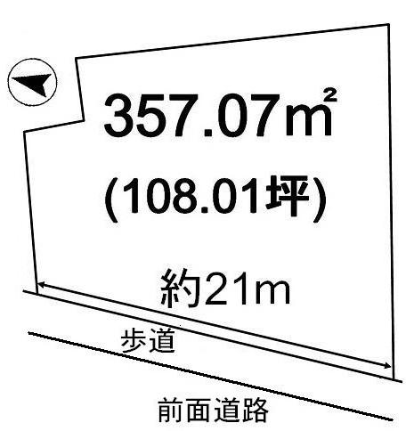 Compartment figure. Land price 59,400,000 yen, Land area 357.07 sq m