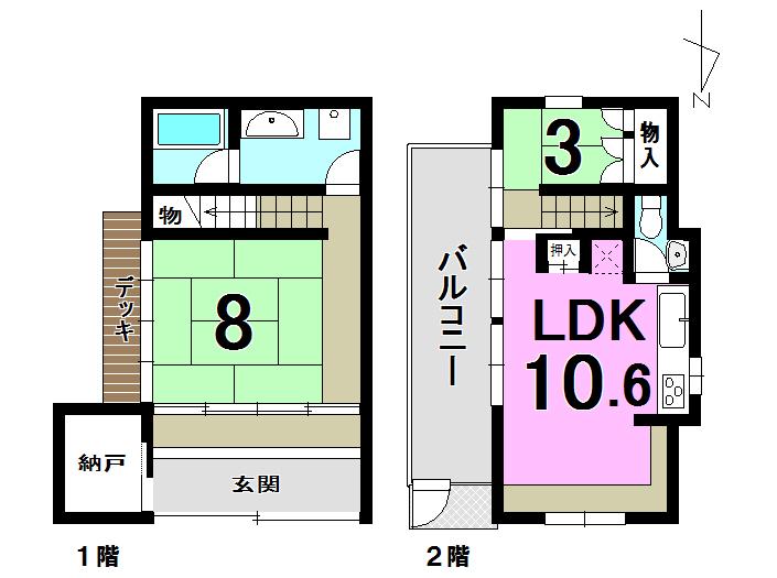 Floor plan. 19,800,000 yen, 2LDK + S (storeroom), Land area 132.79 sq m , Building area 69.71 sq m
