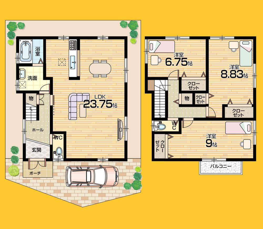 Floor plan. (No. 1 point), Price 28.8 million yen, 3LDK, Land area 93.14 sq m , Building area 110.16 sq m