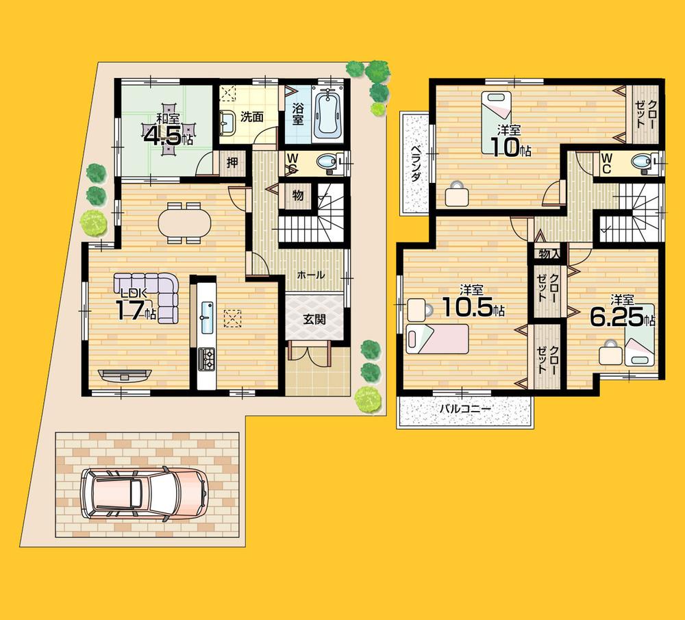 Floor plan. (No. 4 locations), Price 28,300,000 yen, 4LDK, Land area 100.2 sq m , Building area 113.54 sq m