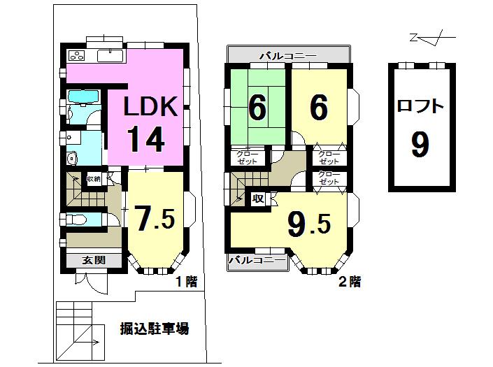 Floor plan. 34,800,000 yen, 4LDK, Land area 125 sq m , Building area 99.88 sq m