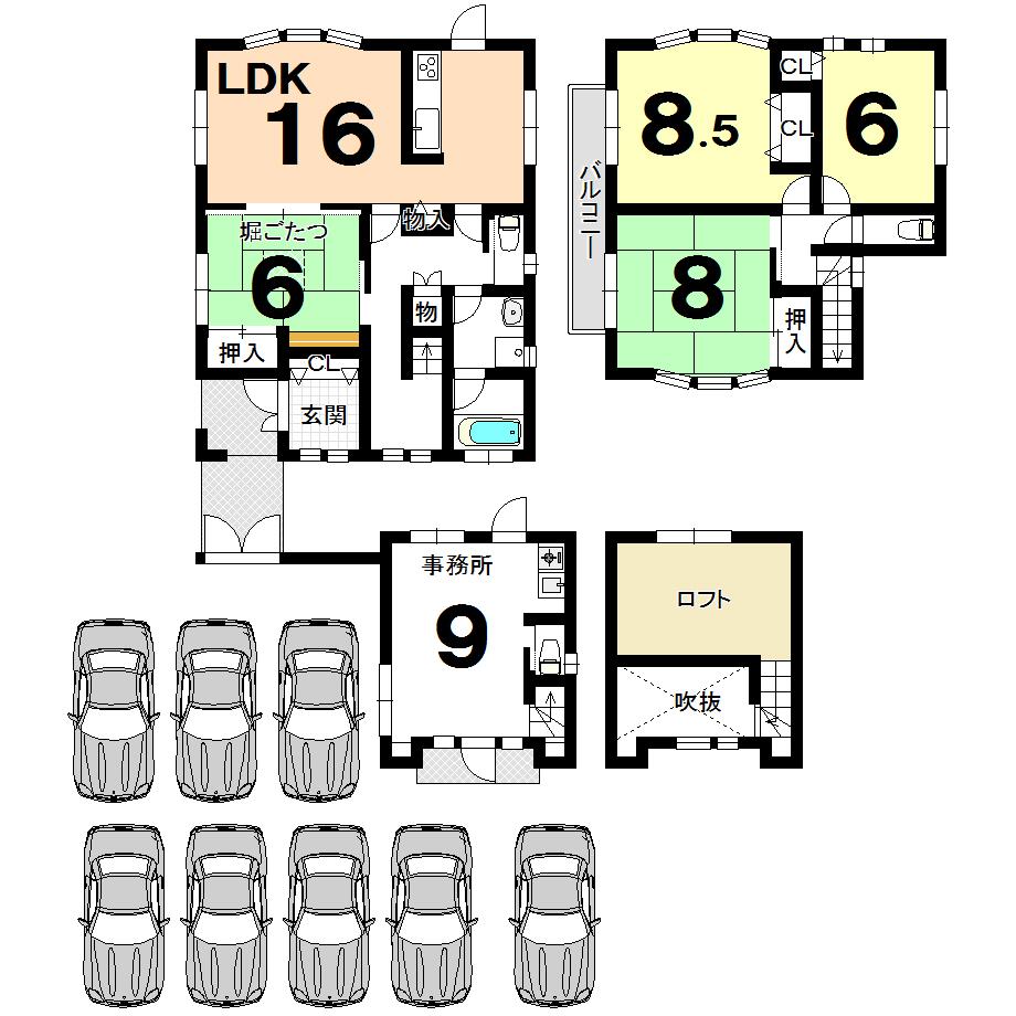 Floor plan. 78 million yen, 4LDK, Land area 274.01 sq m , Building area 109.47 sq m