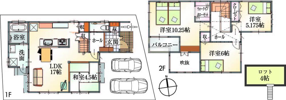 Floor plan. (No. 7 locations), Price 28,485,000 yen, 4LDK, Land area 104.99 sq m , Building area 100.61 sq m