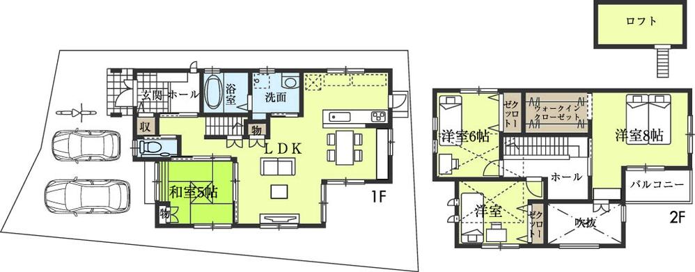 Floor plan. (No. 9 locations), Price 31,807,000 yen, 4LDK, Land area 127.42 sq m , Building area 108.88 sq m