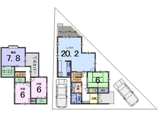 Other building plan example. 4LDK Building reference price 15.8 million yen Building floor area of ​​112.78 sq m