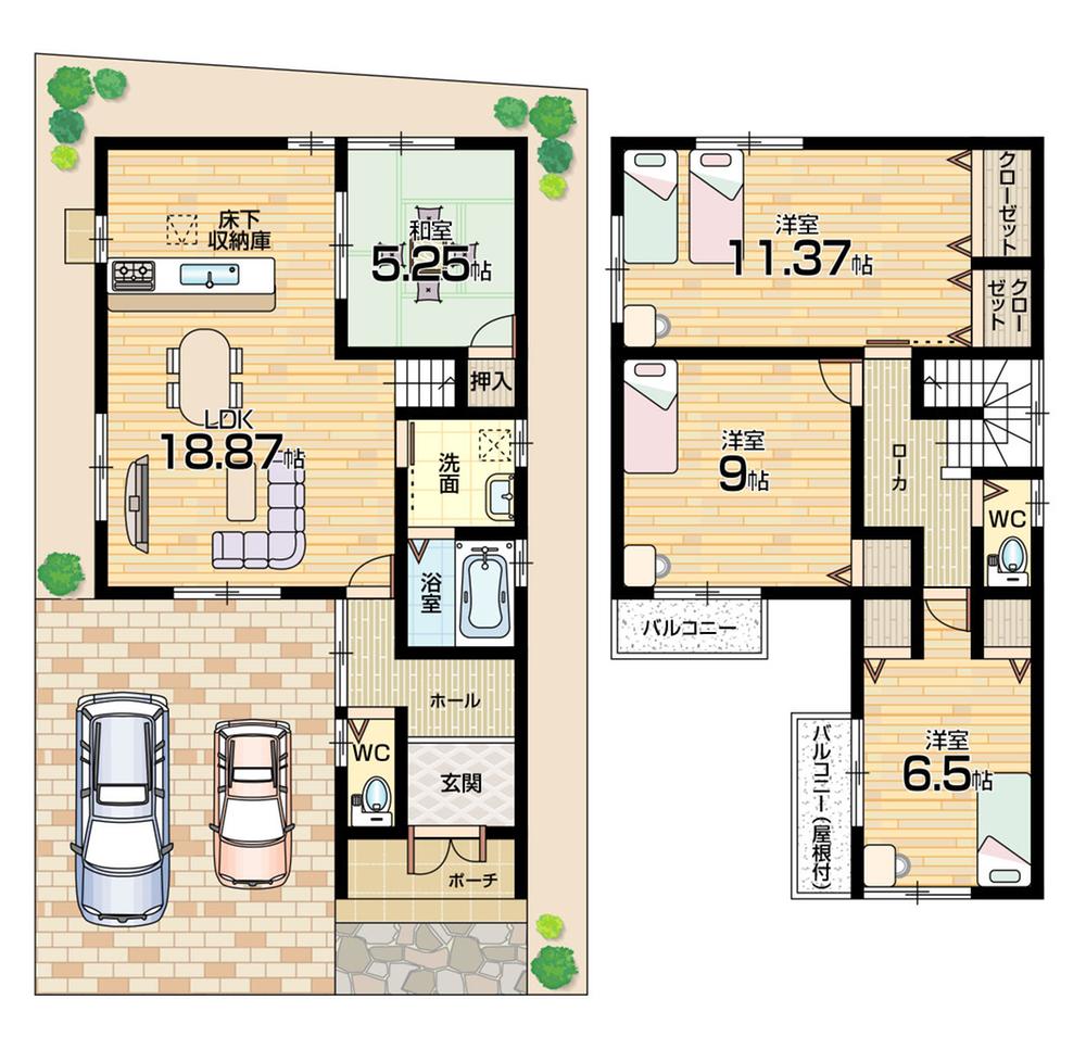 Floor plan. (No. 2 locations), Price 22.6 million yen, 4LDK, Land area 103.37 sq m , Building area 115.42 sq m