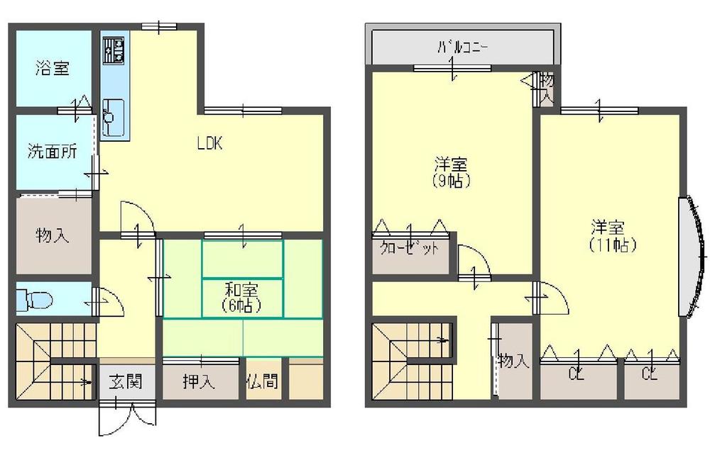 Floor plan. 20.8 million yen, 3LDK, Land area 110.17 sq m , Building area 98 sq m