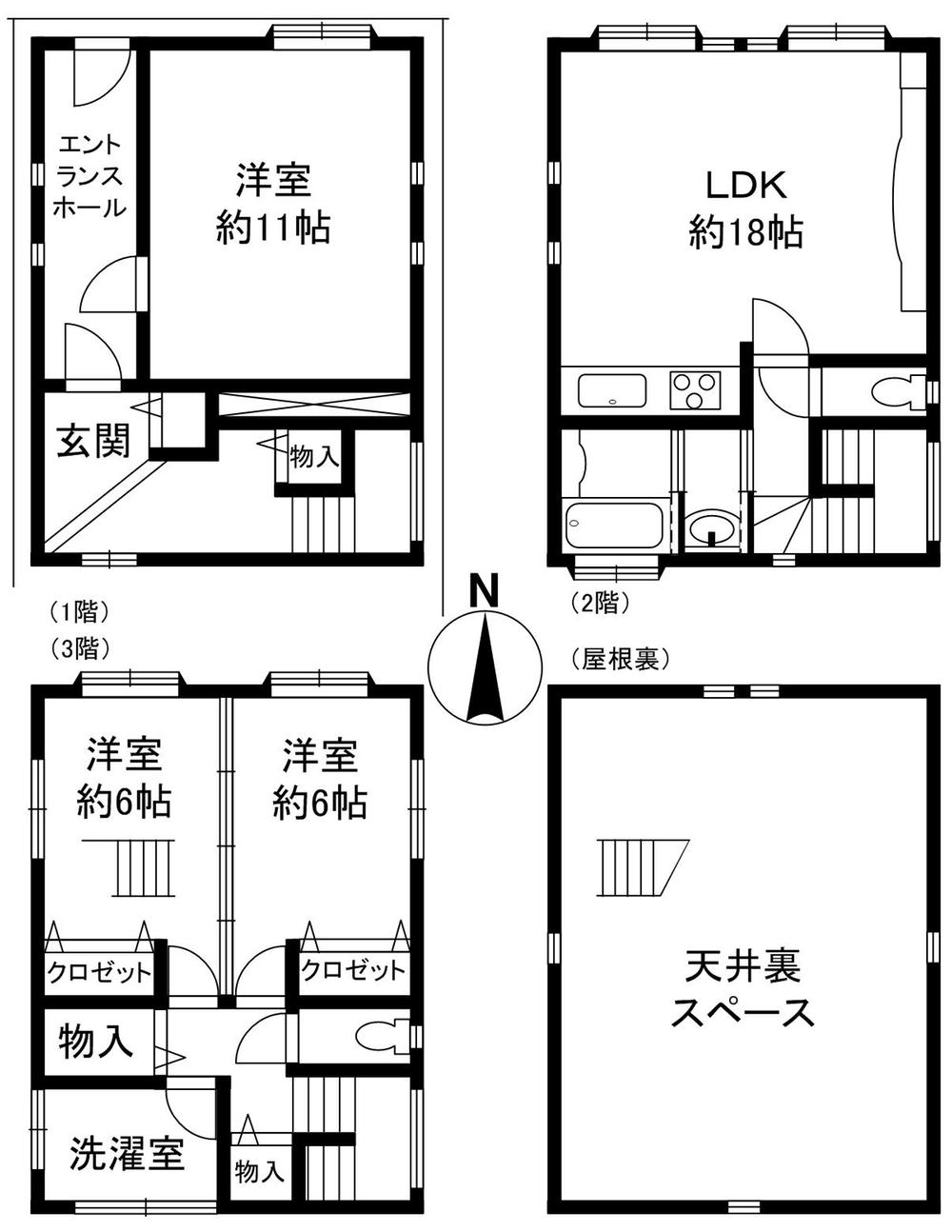 Floor plan. 19,980,000 yen, 3LDK + S (storeroom), Land area 49.05 sq m , Building area 122.97 sq m