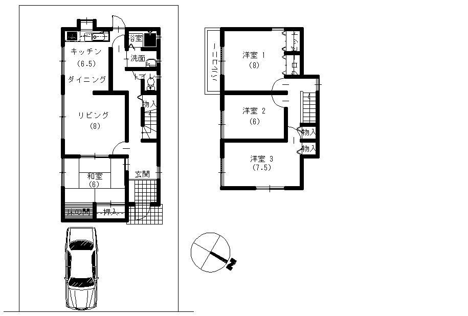 Floor plan. 22,800,000 yen, 4LDK, Land area 158.13 sq m , Building area 103.5 sq m