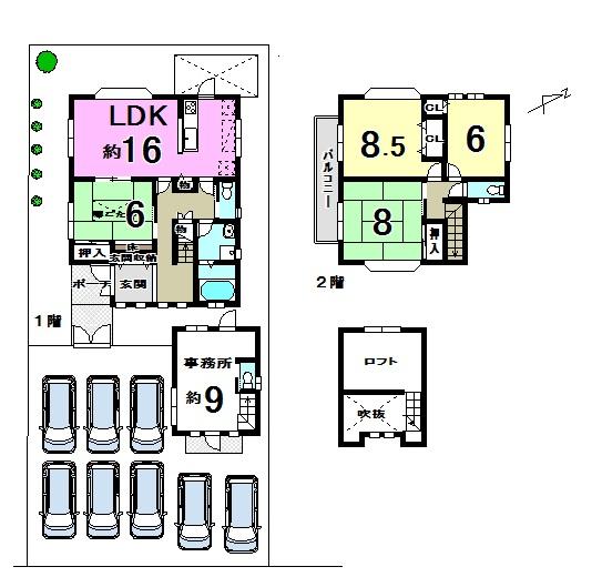 Floor plan. 78 million yen, 4LDK, Land area 274.01 sq m , Building area 109.47 sq m