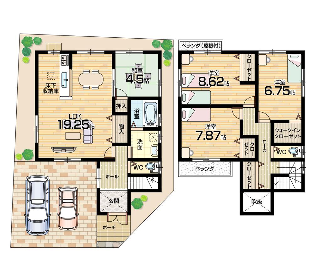 Floor plan. 23.8 million yen, 4LDK, Land area 104.67 sq m , Building area 114.2 sq m