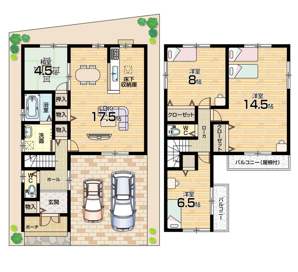 Floor plan. (No. 6 locations), Price 23.6 million yen, 4LDK, Land area 103.5 sq m , Building area 115.02 sq m