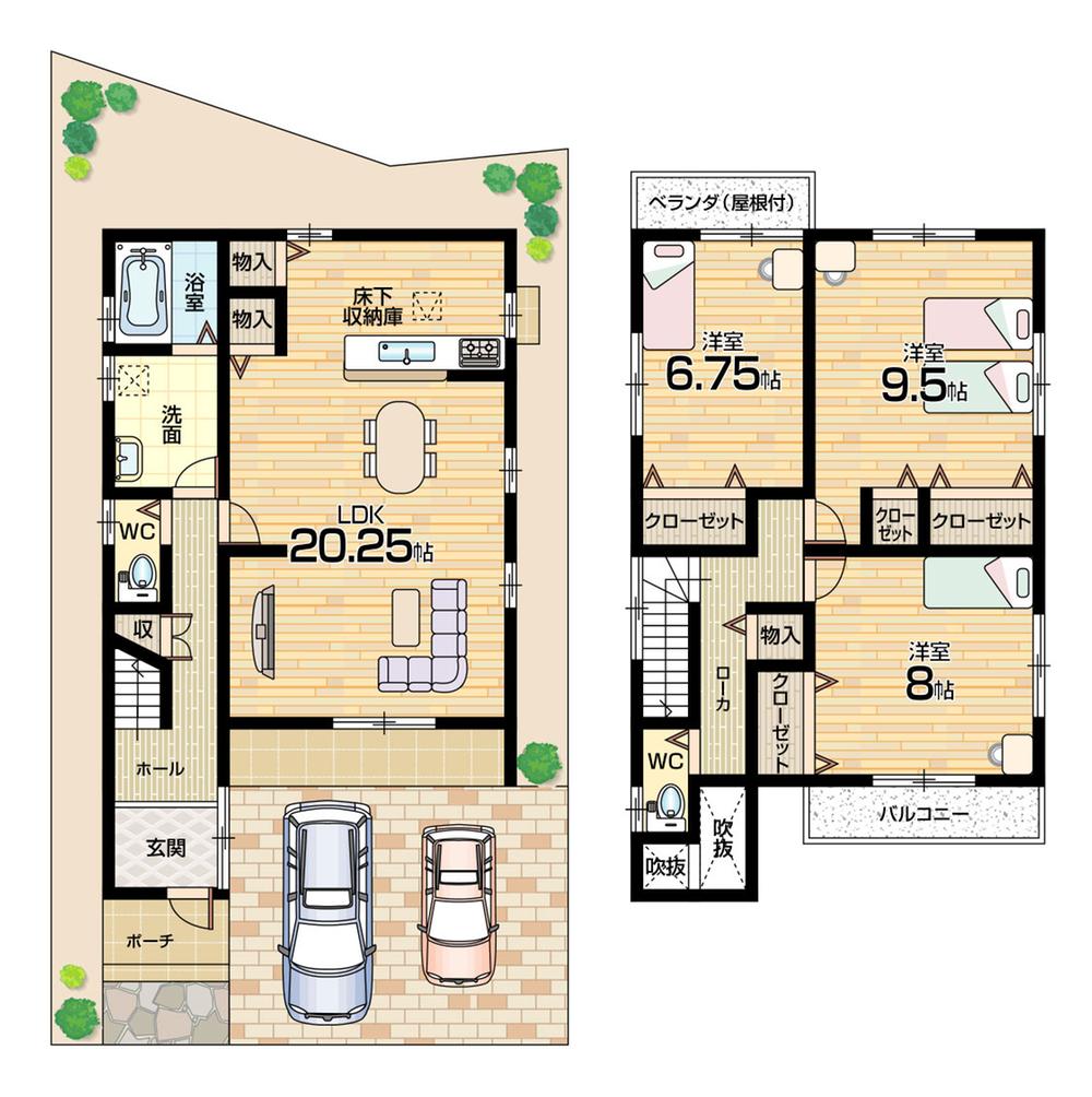 Floor plan. 23.2 million yen, 3LDK, Land area 108.35 sq m , Building area 114.2 sq m