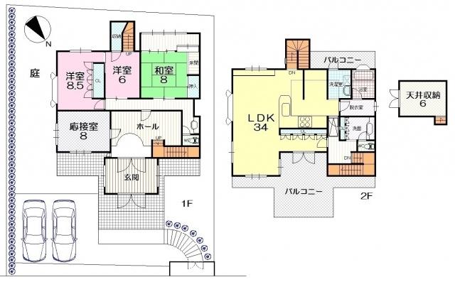 Floor plan. 49,800,000 yen, 4LDK, Land area 430 sq m , Building area 220.78 sq m