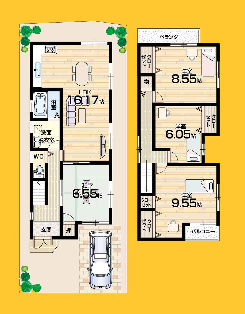 Floor plan. 23,300,000 yen, 4LDK, Land area 100.03 sq m , Building area 105.84 sq m land 30 square meters 4LDK Breadth of each room room